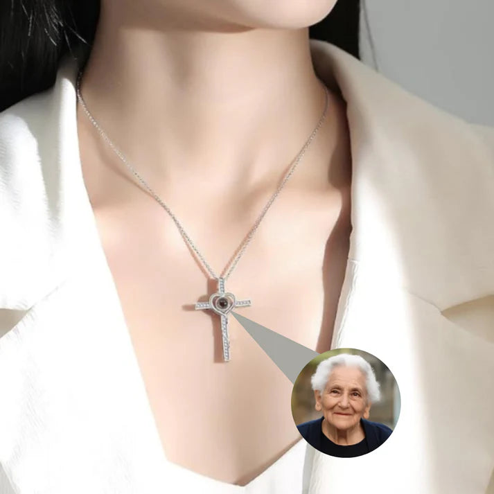 Collar Cruz con Foto Secreta